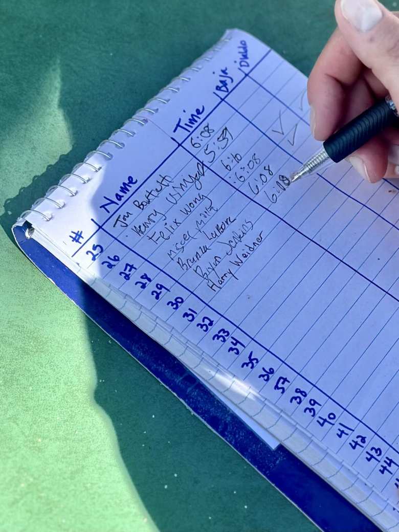 Upon completing the Taco Bell 50K, I signed in as the 27th finisher.