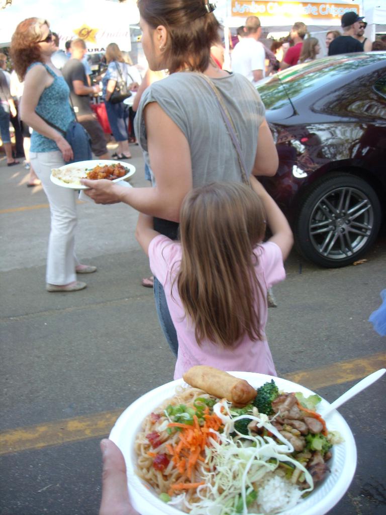 At the Taste of Fort Collins, I had a combo plate served up by Thai Pepper while Leah and Faith had Indian food.