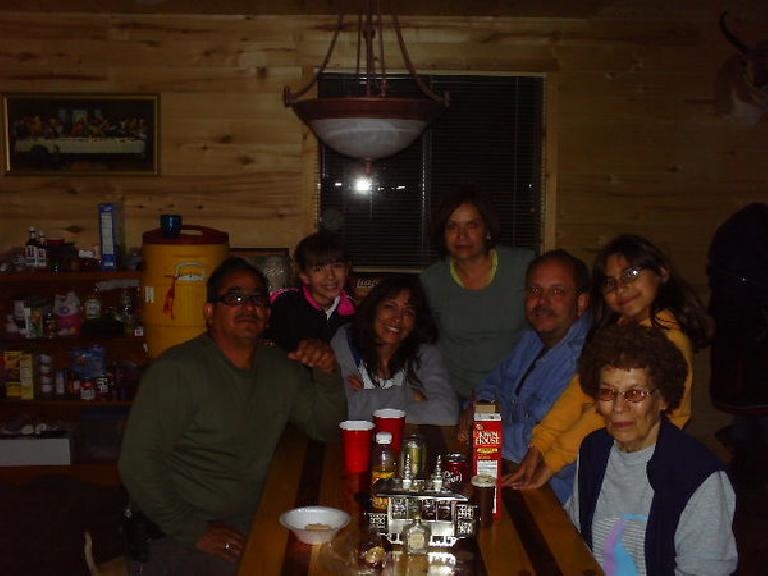 Day 21: Their entire family, including Jean (left), Judy (3rd from left), Judy's mom (far right).