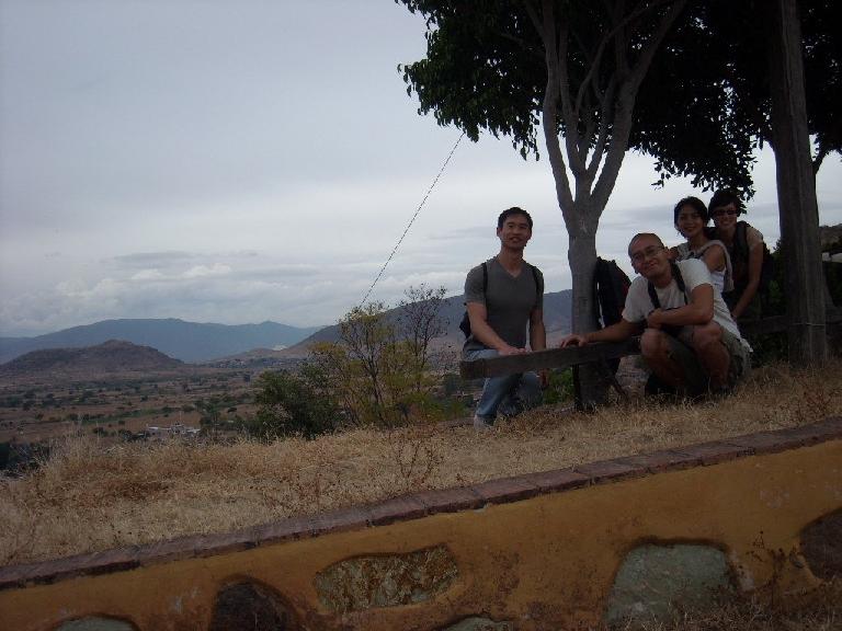 Felix, Widhar, Ojudju, and Sarah outside of Casa Sagrada.