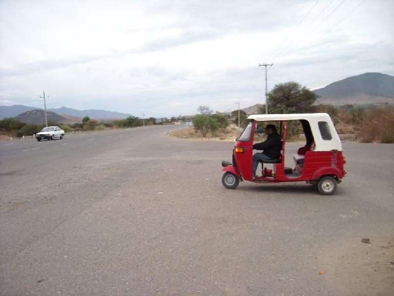 We took a tuk-tuk (three-wheeled taxi) back to the area where we were dropped off the bus earlier in the day.