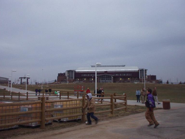 Groundbreaking at "The Ranch" for a new community center in Larimer County occurred just outside of the Budweiser Event Center, where a hockey game was played.