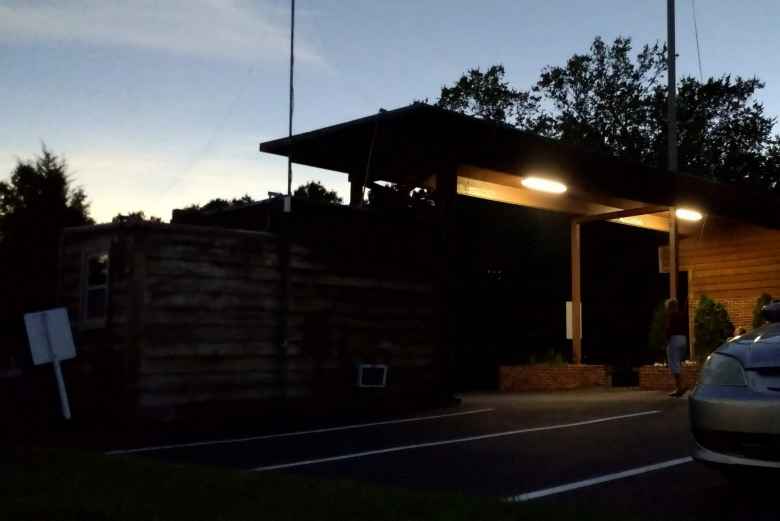 It became dark enough during the total eclipse that the lights of the Union Hills Golf Course turned on.