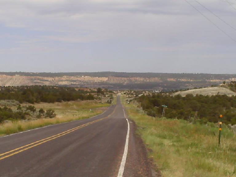 Day 24: Screaming descent into Cuba, NM, with more highway down to Grants.  A 170-mile day!
