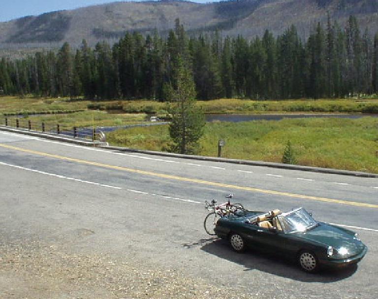 In Yellowstone during the the Great American Western Road Trip.