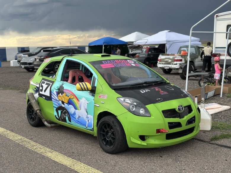 The Daffy Duck Toyota Yaris that was run by team DadBOD CarMOD. The Daffy Duck Toyota Yaris that was run by team DadBOD CarMOD.