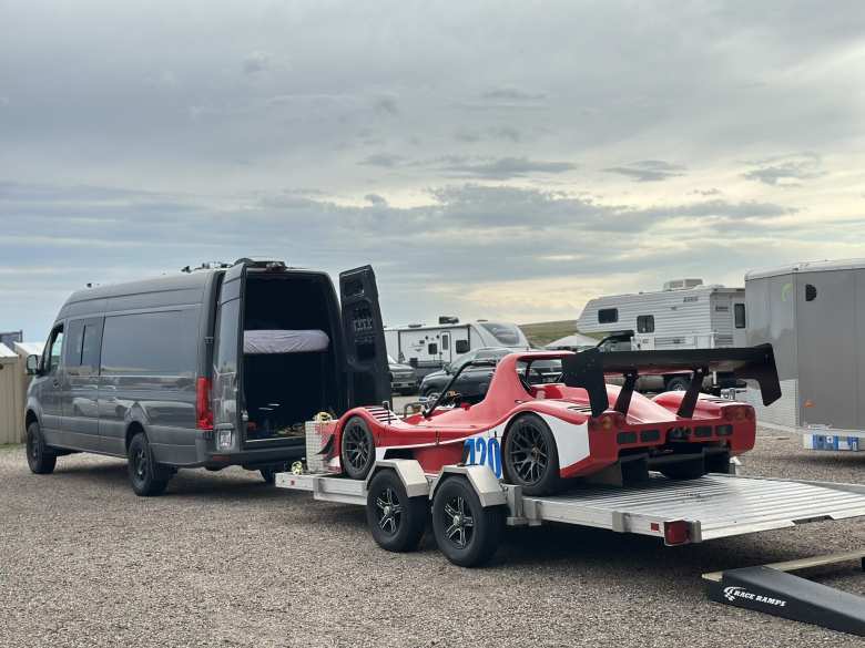 There was this red Radical race car in the paddock. There was this red Radical race car in the paddock.