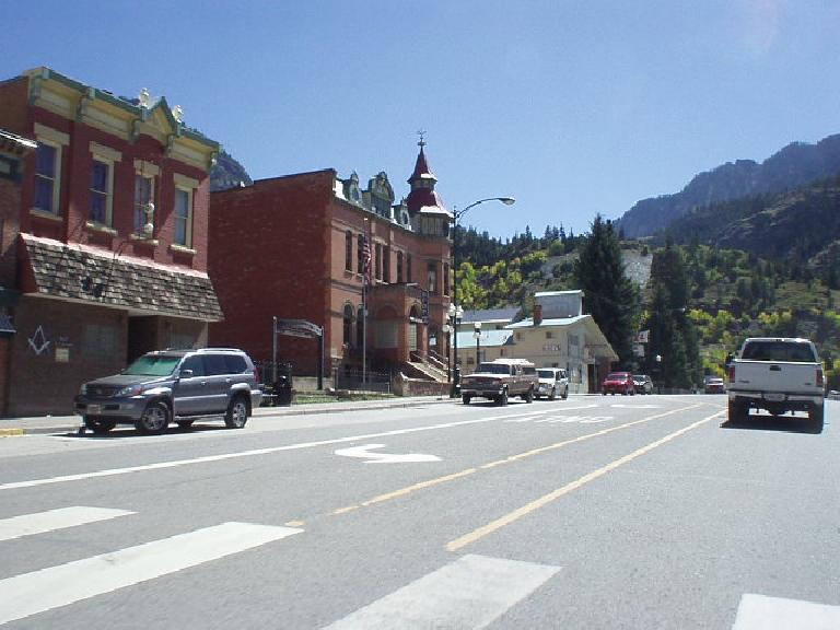 Going through the town of Ouray, dubbed "The Switzerland of America".  This is where the scenery really starts to become impressive.
