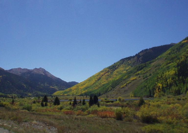 A lake, yellow aspen, rocky mountains... you have it all here.