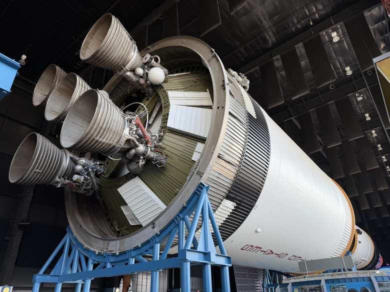 The Apollo Saturn V is a National Historic landmark designed in Huntsville. This is the Stage 2 rocket.