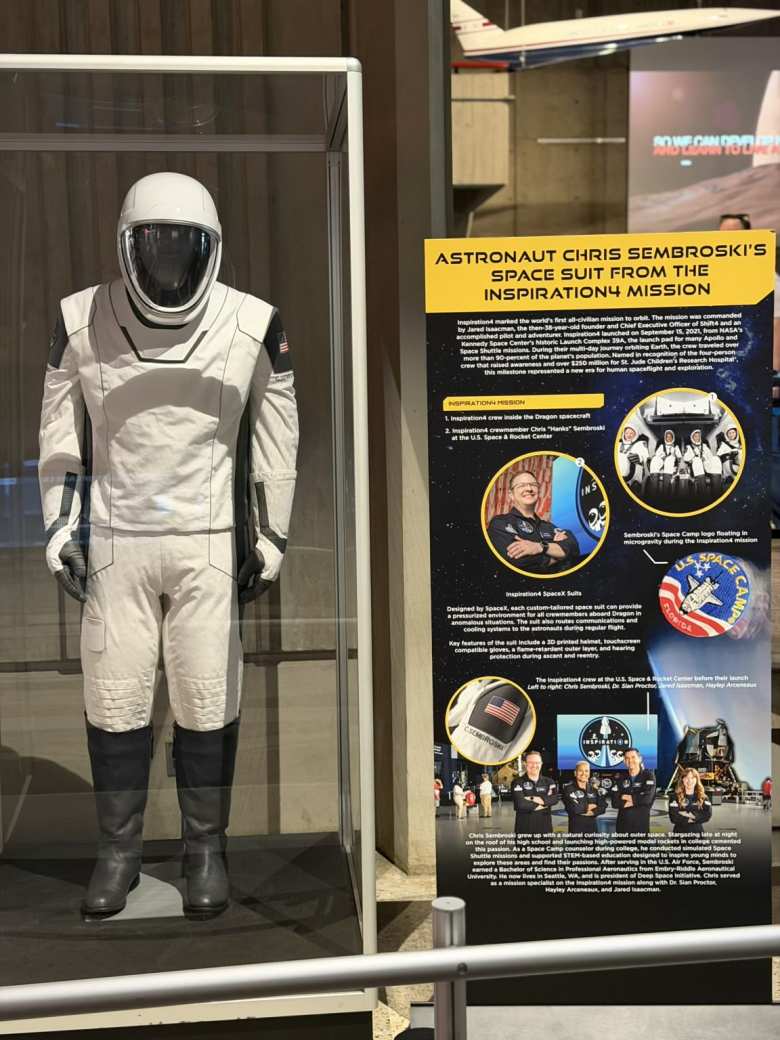 The SpaceX IVA spacesuits were co-designed by a Hollywood costume designer. This one was worn by Chris Sembrosk during the Inspiration4 mission.