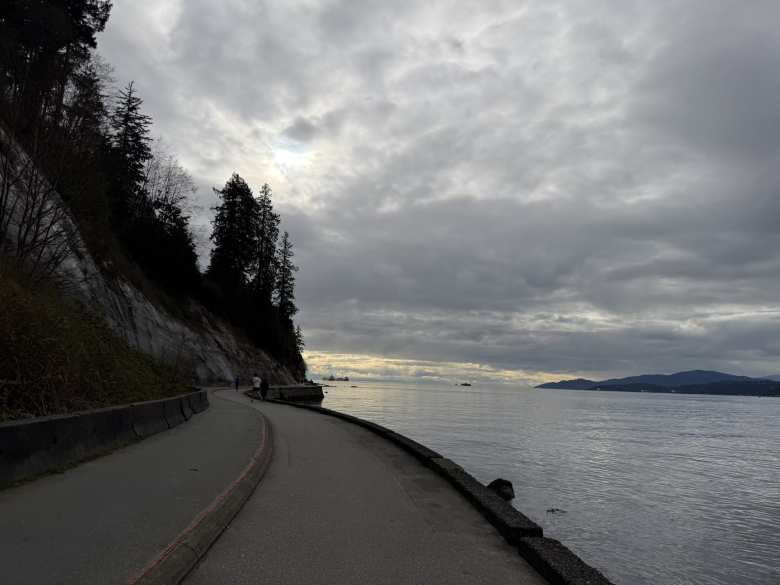 The seaside view from the Stanley Seaside Wall.