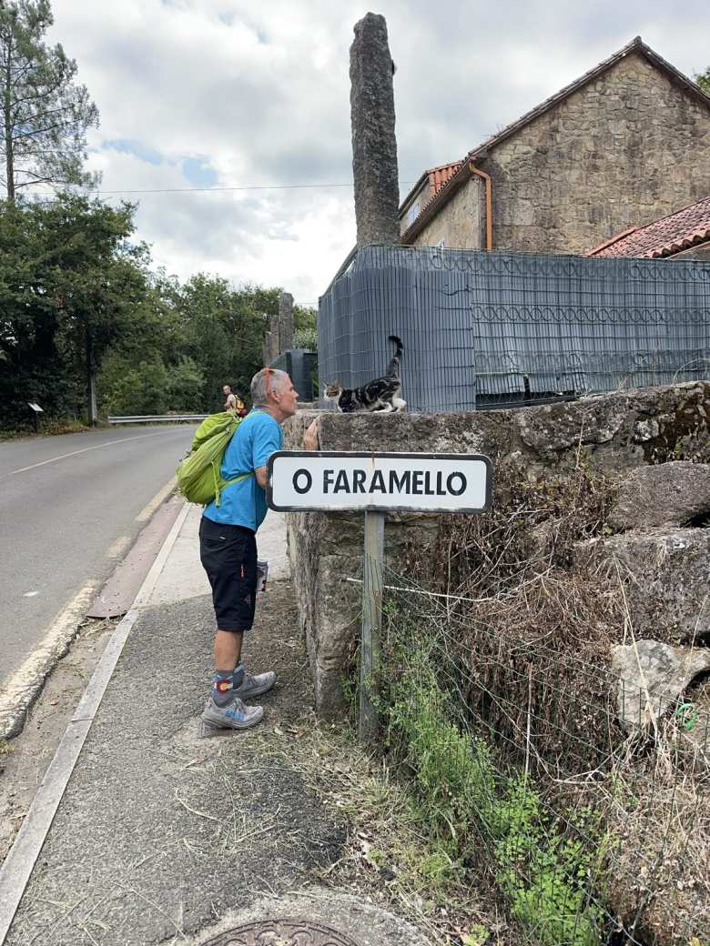 Eddie saying yellow to a cat in O Faramello.