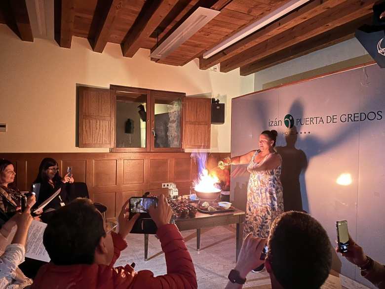 Andreea doing a queimada, a traditional Galician ceremony that is done at most VaughanTowns.