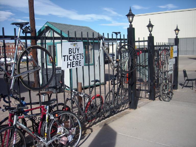 Bikes outside the National Western Complex in Denver.