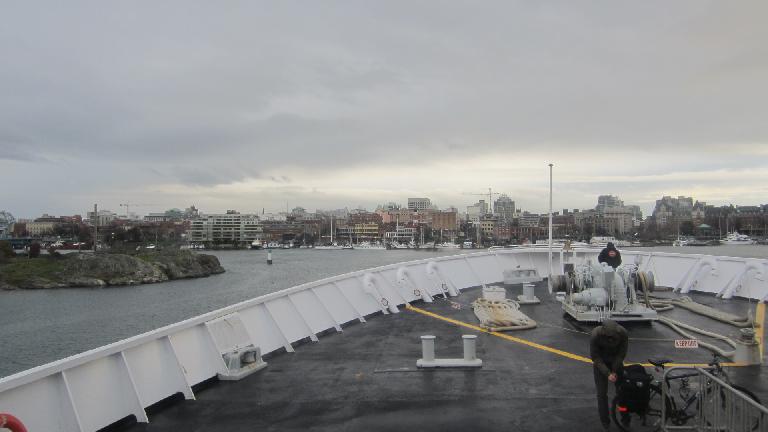 On the ferry from Port Angeles, WA approaching Victoria (a 90-minute ride).