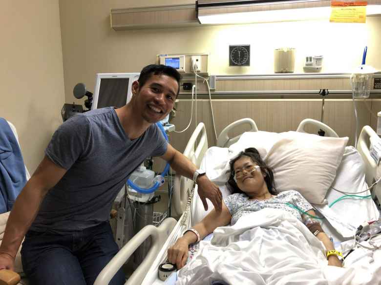 Felix's last visit with his dear friend Stacey at the Stanford Hospital.