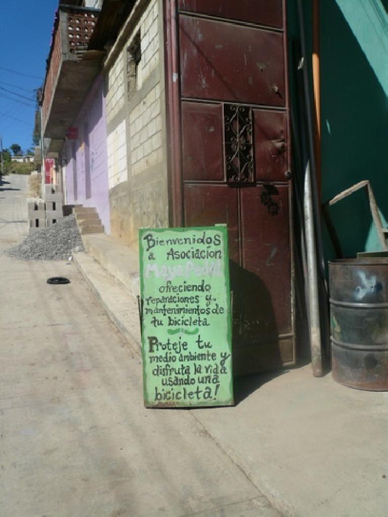 Sign outside Maya Pedal.