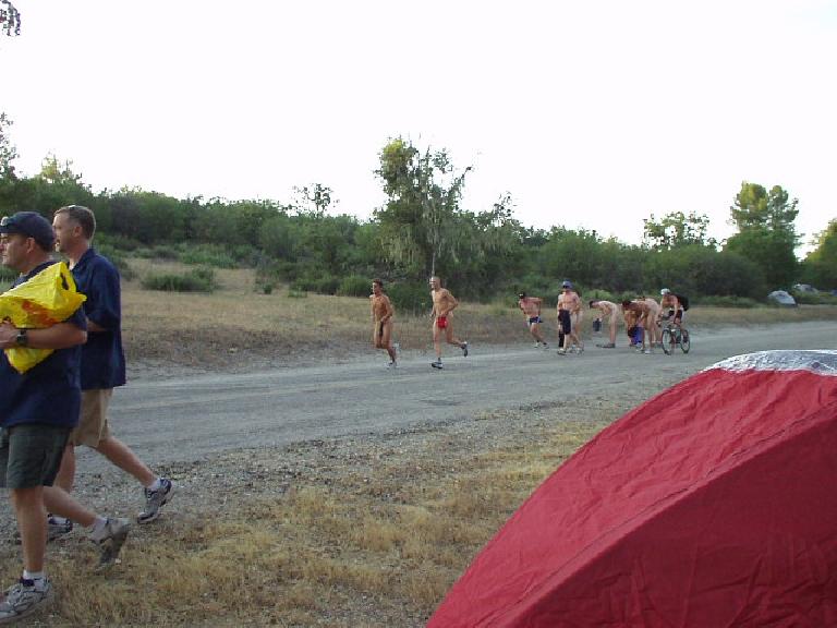 After we returned to camp there was quite a bit of commotion as numerous Cal Poly/San Luis Obispo co-eds decided to run a few laps... in the nude.  Needless to say, despite the scorching heat, a good time was had by all.