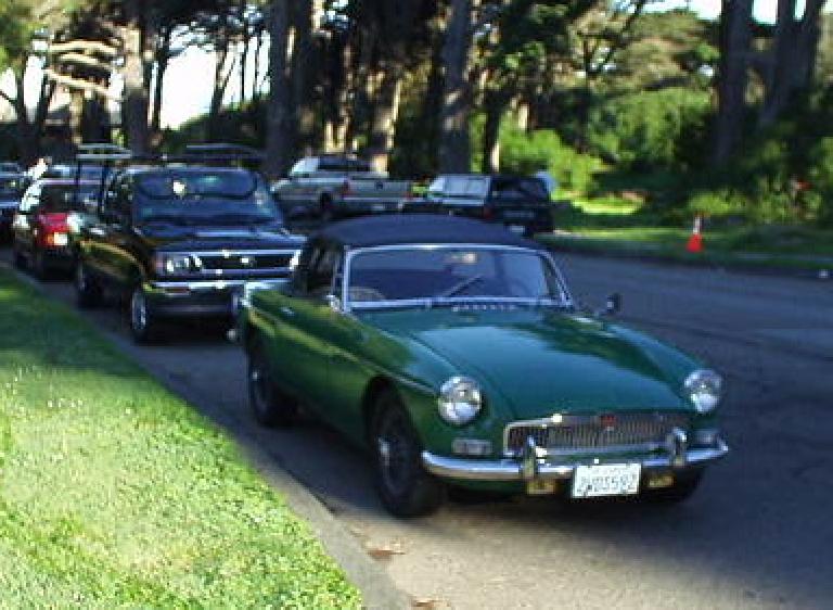 ...and a British Racing Green MGB.  This would inspire me to replace Goldie's starter later that afternoon.  Long live British iron!