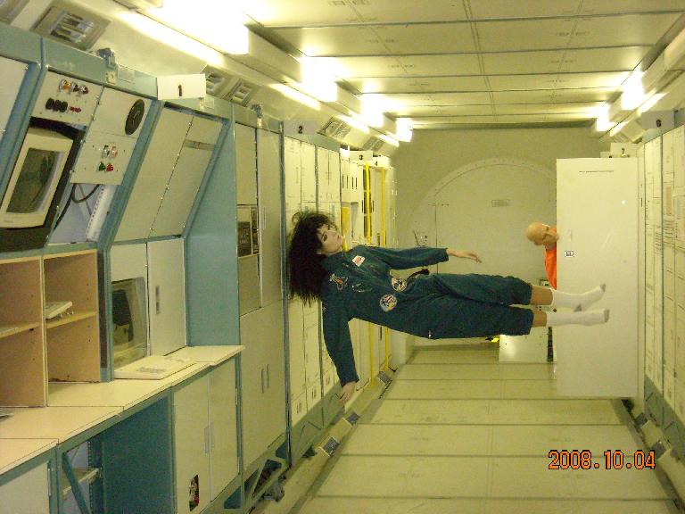 A mockup of an anti-gravity room.