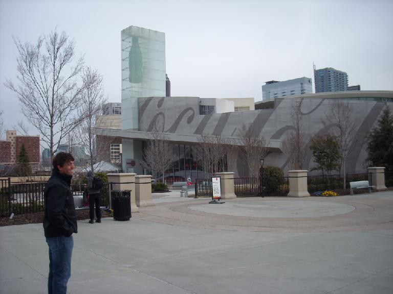 Dan in front of  World of Coca-Cola in Atlanta.