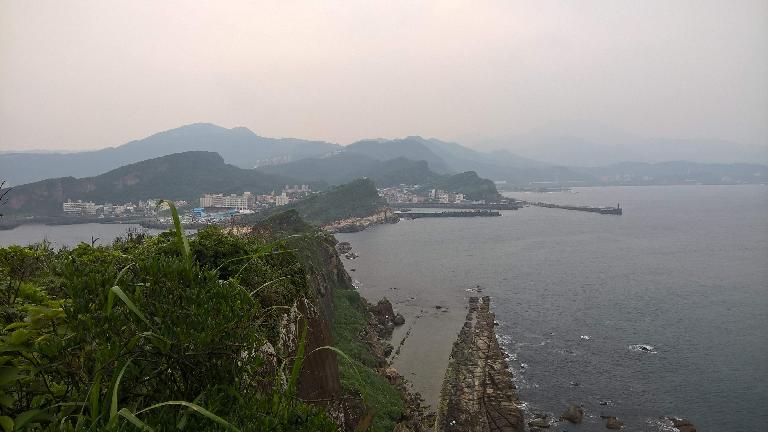 The view of the Yehliu Peninsula and the Pacific Ocean from Yehliu Geopark.